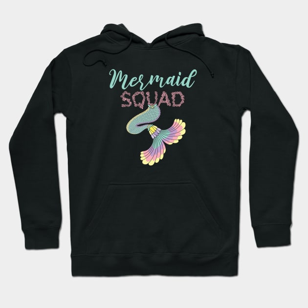 Mermaid Squad Gift Mermaid Birthday Lovers Gift Hoodie by mommyshirts